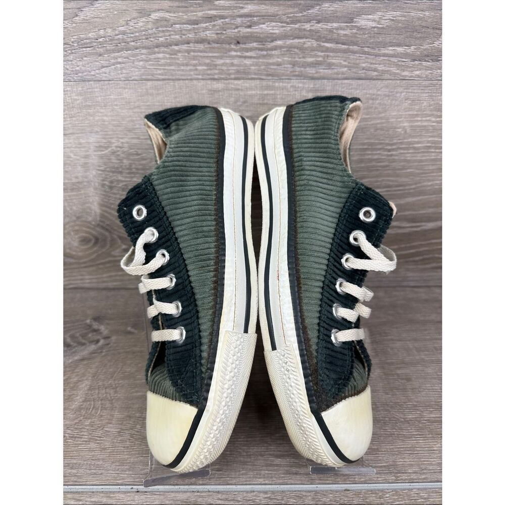 Vtg Converse All-Star Men’s Sz 6/Womens 8 Low Green Corduroy Sneakers Made in US - Picture 9 of 12
